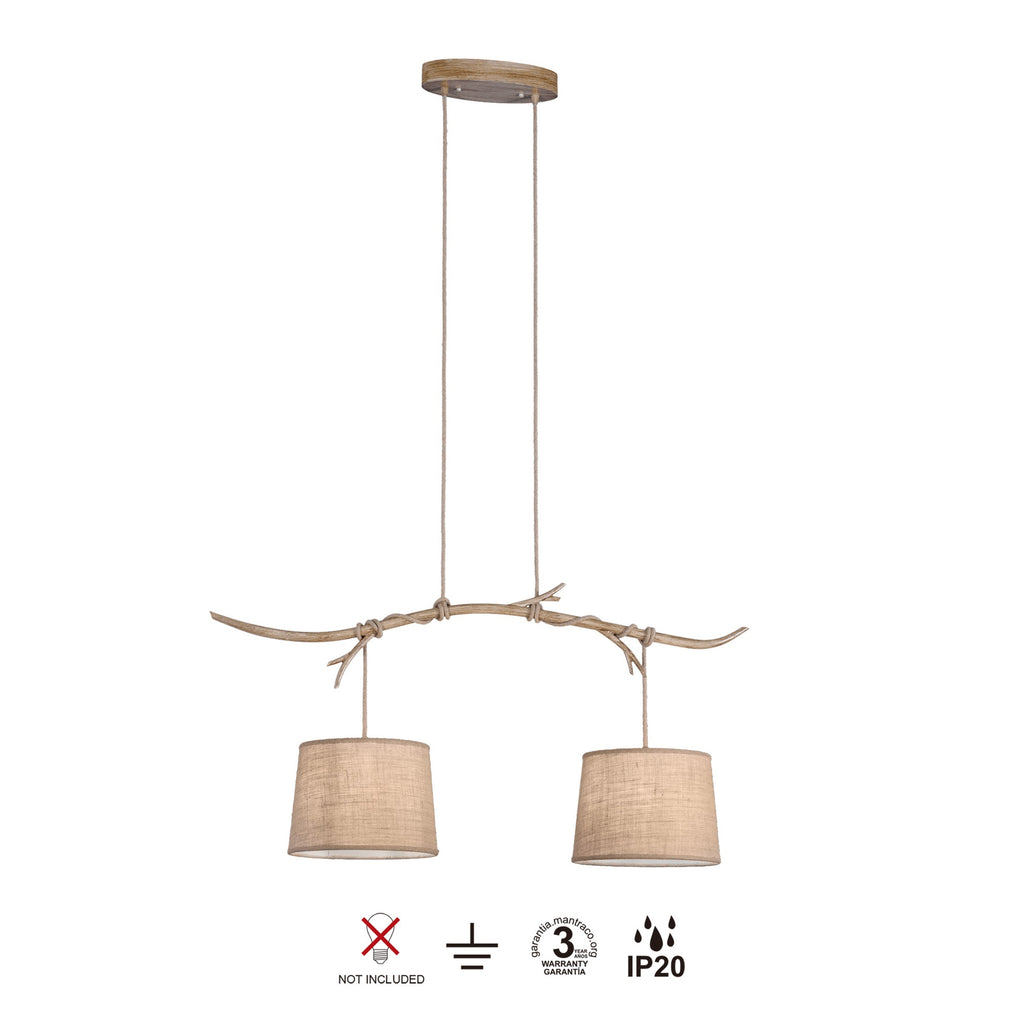 Mantra SABINA viseća svjetiljka 2xE27 112CM BEŽ