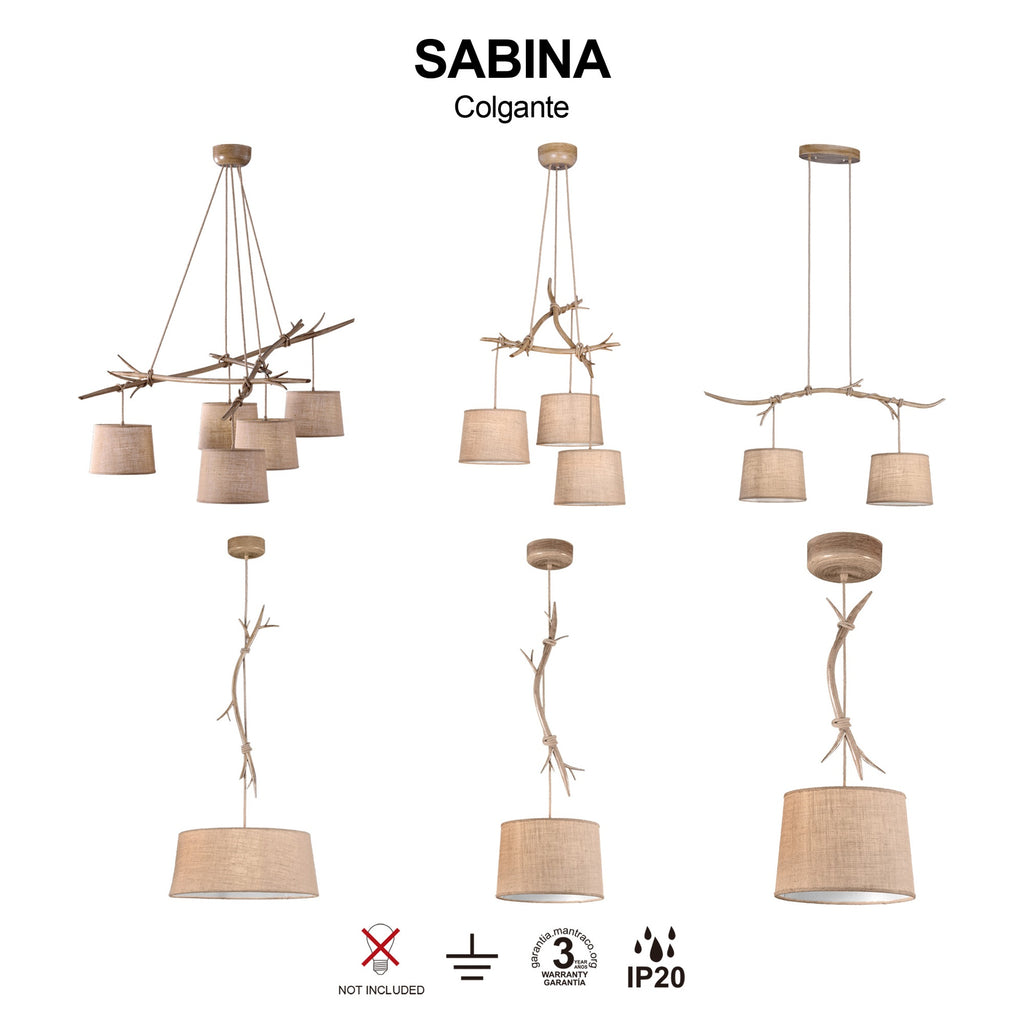 Mantra SABINA viseća svjetiljka 1xE27 Ø60CM BEŽ