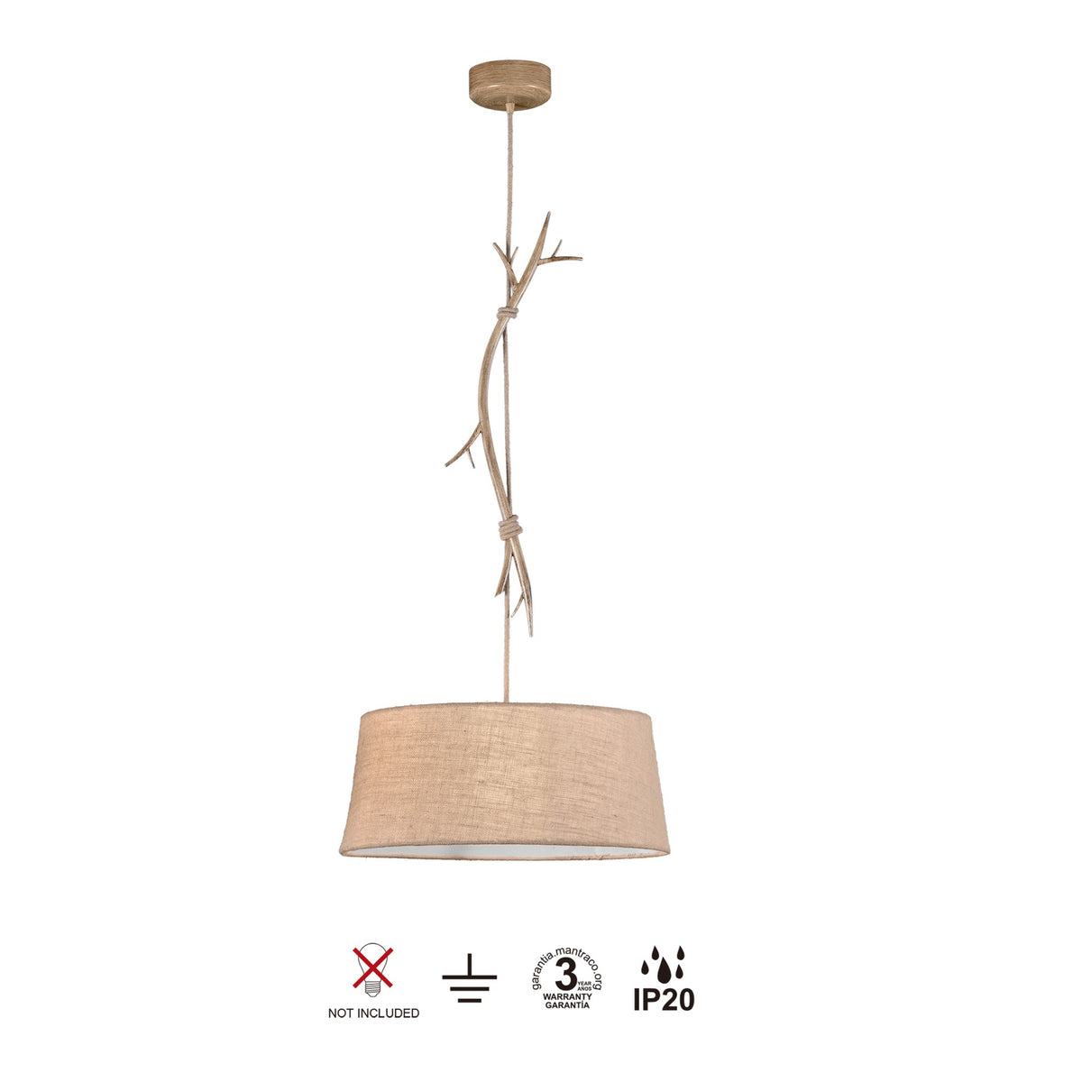 Mantra SABINA viseća svjetiljka 1xE27 Ø60CM BEŽ