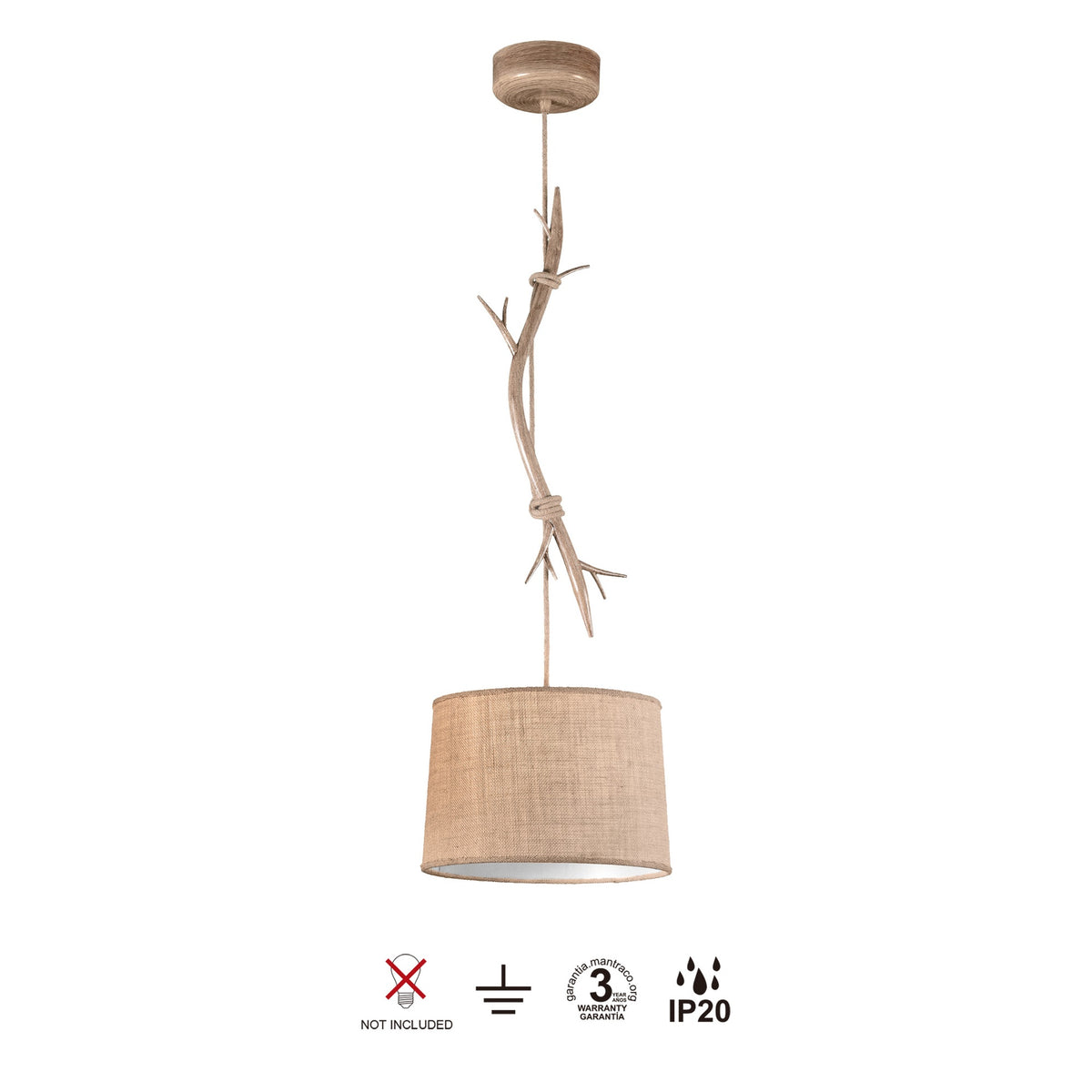 Mantra SABINA viseća svjetiljka 1xE27 Ø35CM BEŽ