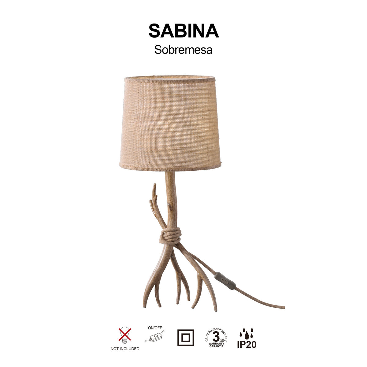 Mantra SABINA stolna svjetiljka 1xE27 57CM BEŽ