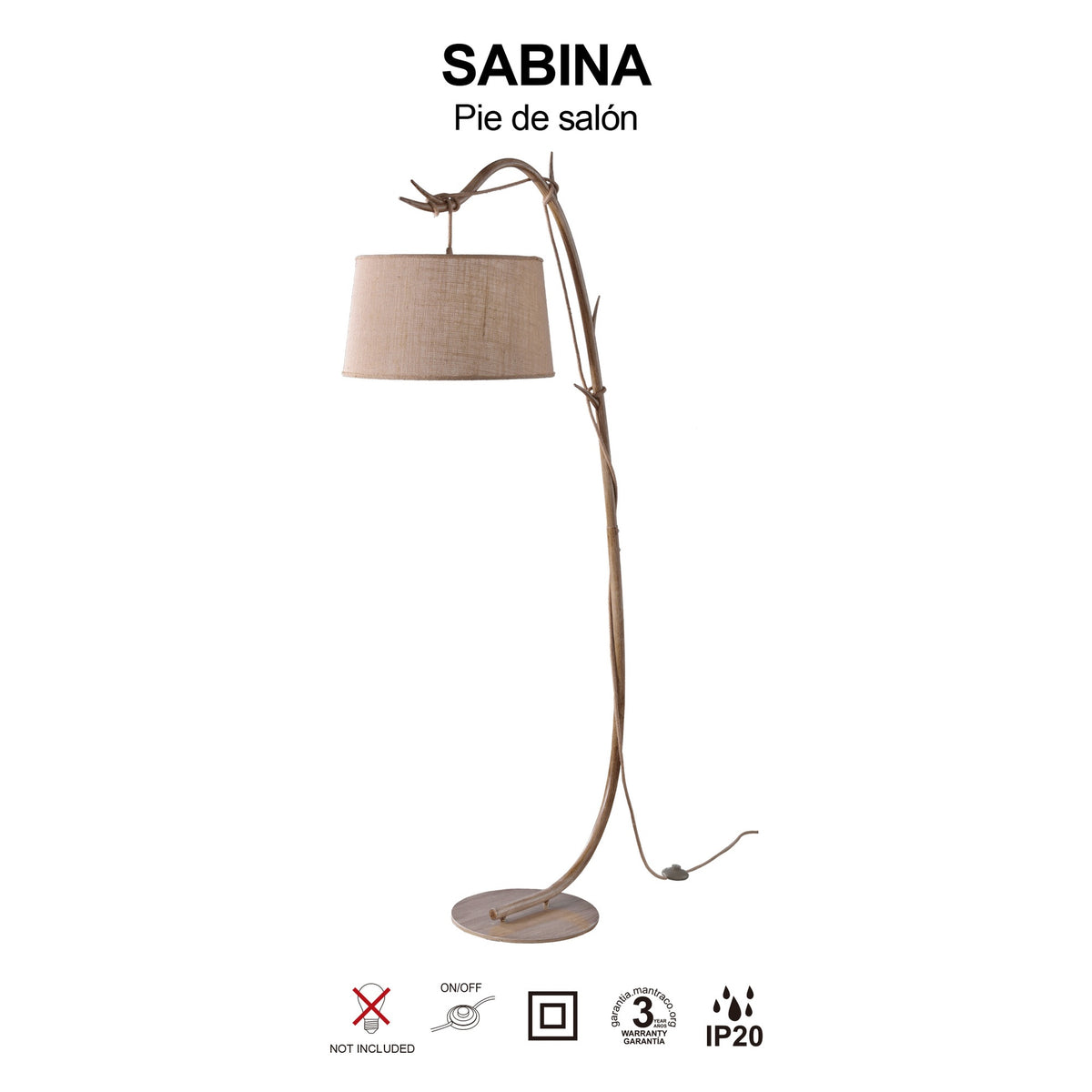 Mantra SABINA podna svjetiljka 1xE27 182CM BEŽ