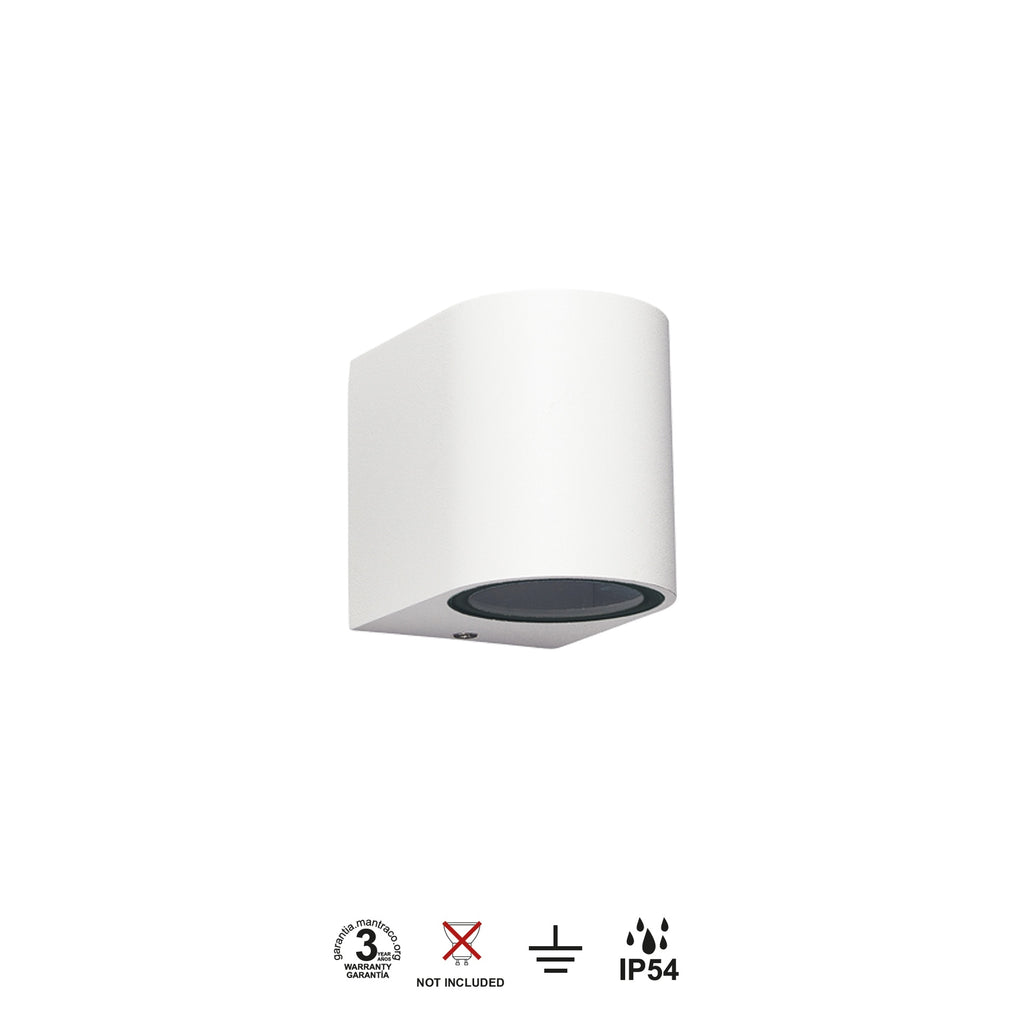 Mantra KANDANCHU vanjska zidna svjetiljka 1xGU10 IP54 80MM ZAOBLJENA BIJELA