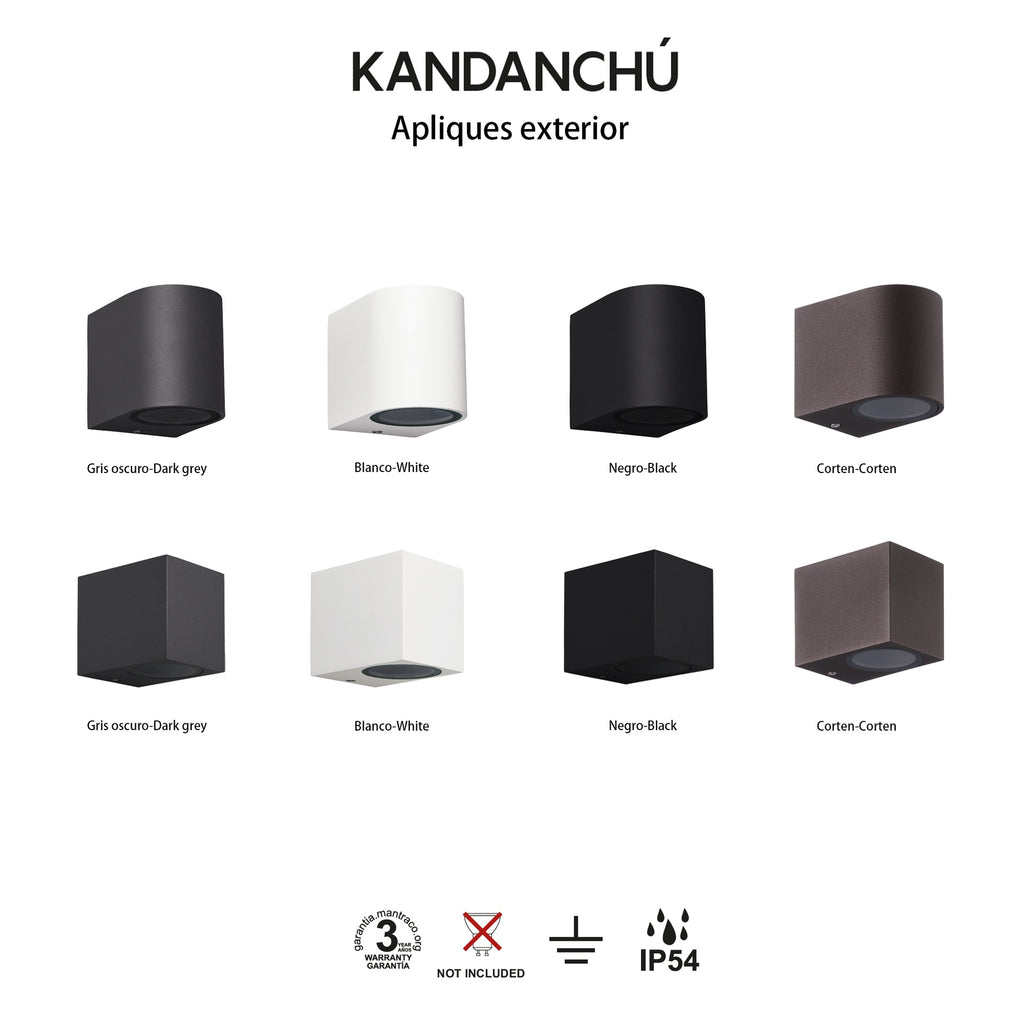 Mantra KANDANCHU vanjska zidna svjetiljka 1xGU10 IP54 80MM PRAVOKUTNA BIJELA