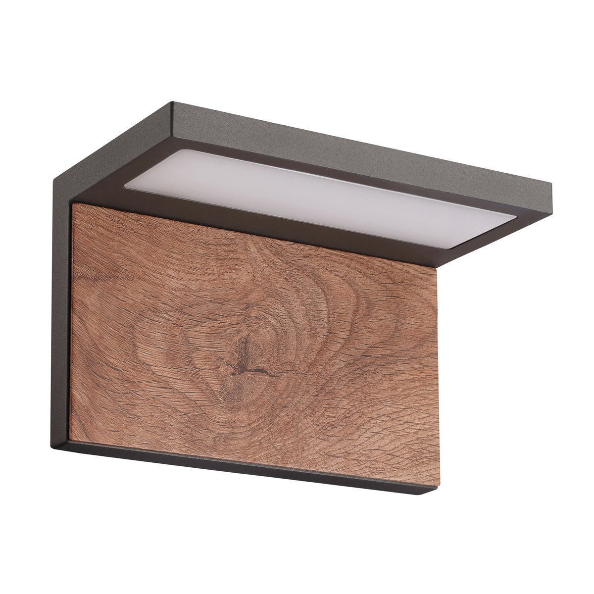 Mantra RUKA vanjska zidna LED svjetiljka 13W 3000K IP54 TAMNO SIVA/DRVO