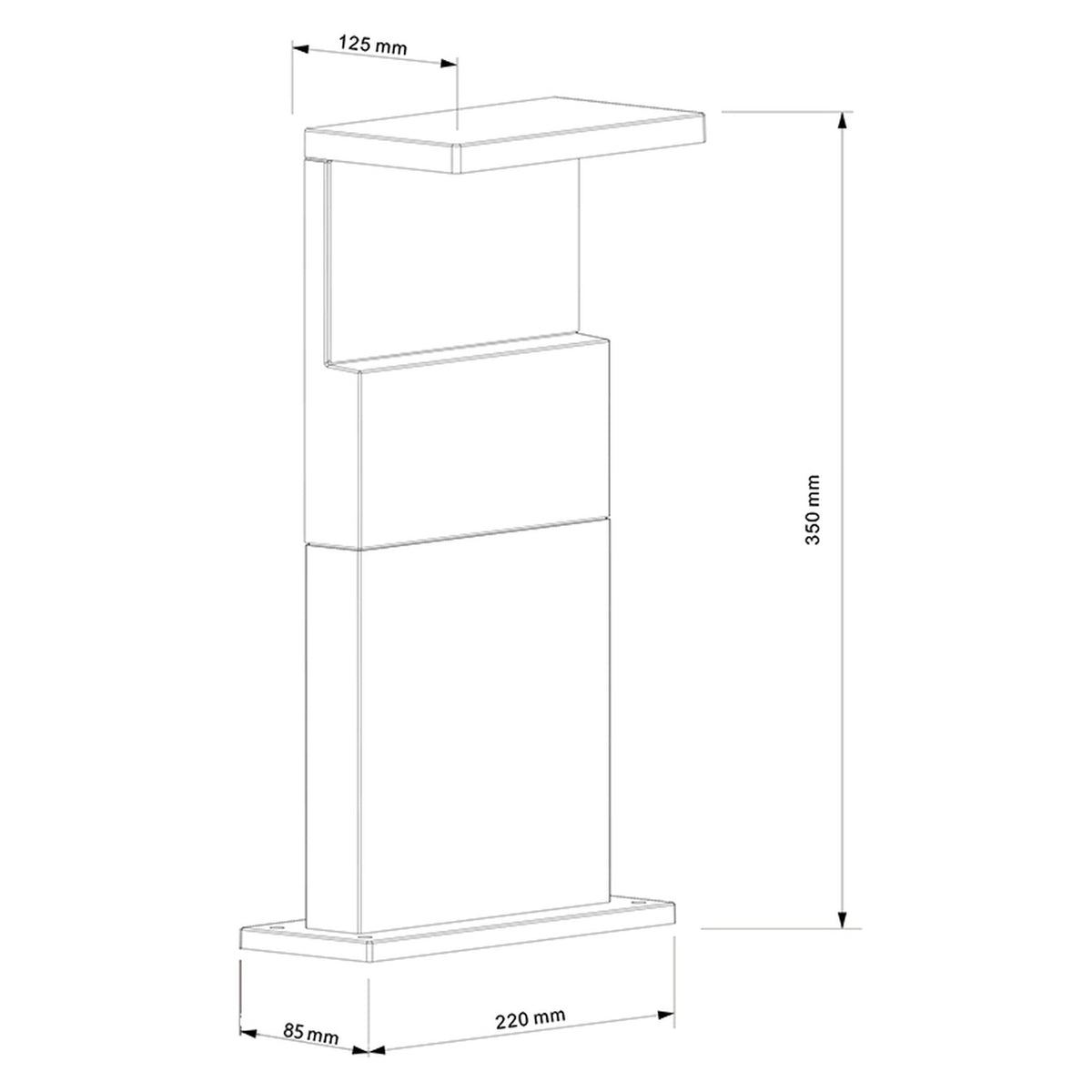 Mantra RUKA vanjska podna LED svjetiljka 13W 3000K IP65 350MM TAMNO SIVA/DRVO