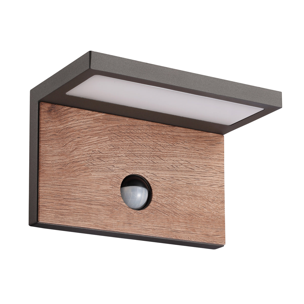 Mantra RUKA vanjska zidna LED svjetiljka sa senzorom 15W 3000K IP54 TAMNO SIVA/DRVO