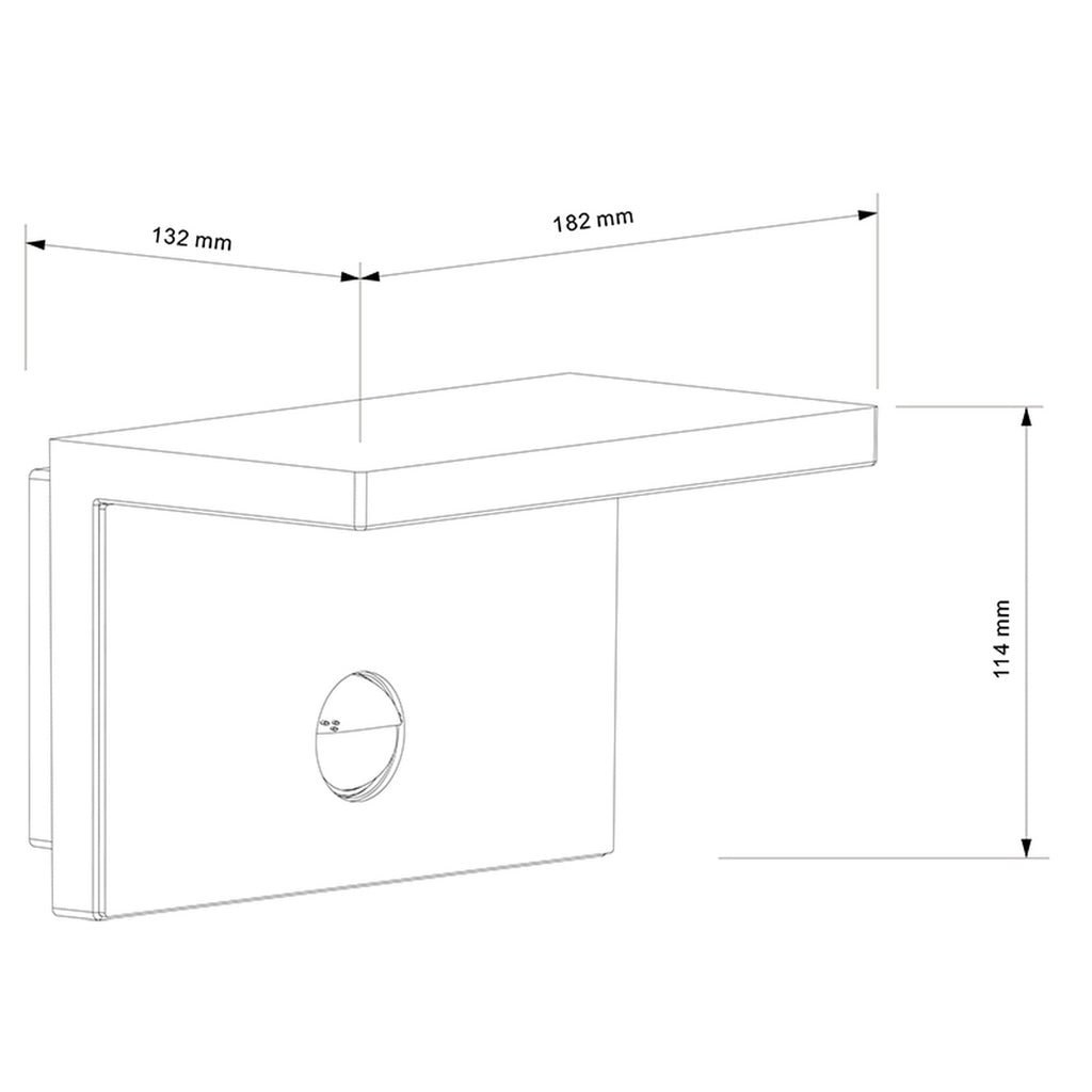 Mantra RUKA vanjska zidna LED svjetiljka sa senzorom 15W 3000K IP54 TAMNO SIVA/DRVO