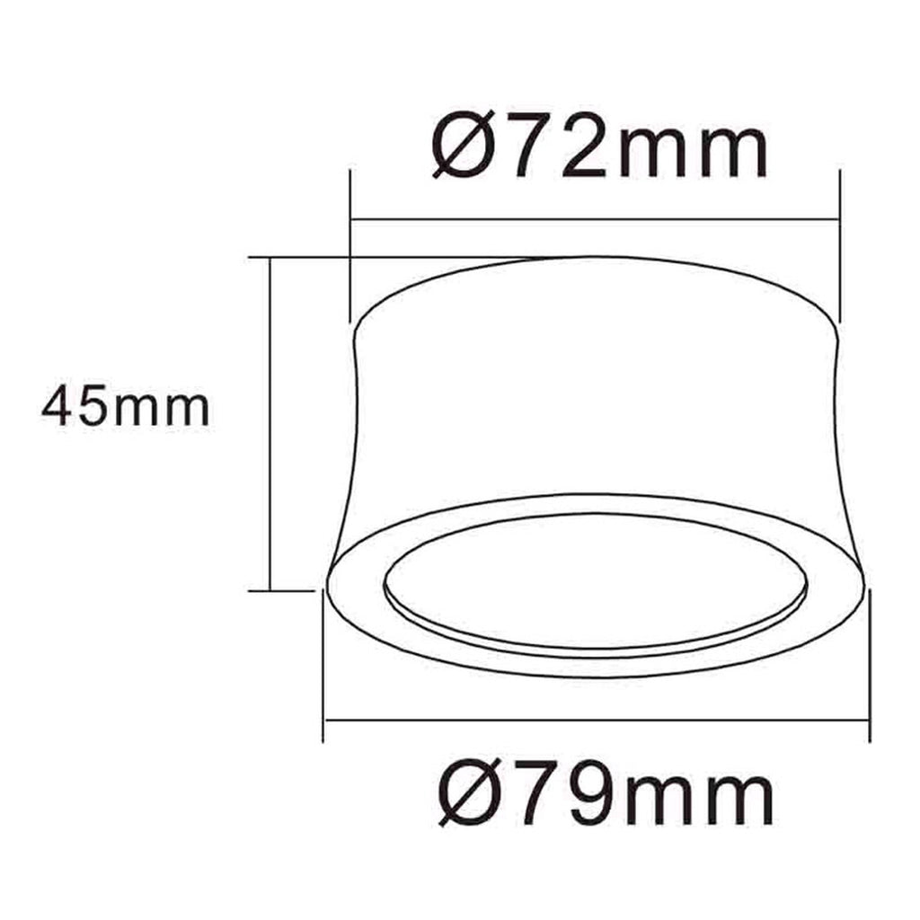 Mantra GOWER STROPNA SVJETILJKA LED 7W 4000K 79MM CRNA