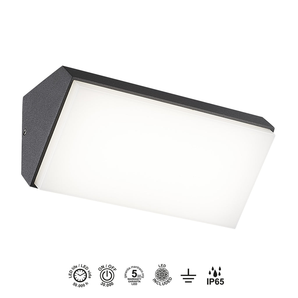 Mantra SOLDEN vanjska zidna LED svjetiljka 9W 3000K 180MM IP65 TAMNO SIVA