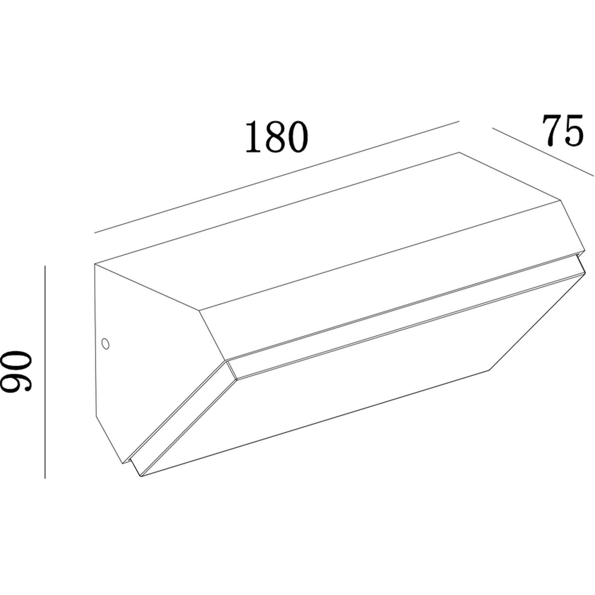 Mantra SOLDEN vanjska zidna LED svjetiljka 9W 3000K 180MM IP65 TAMNO SIVA