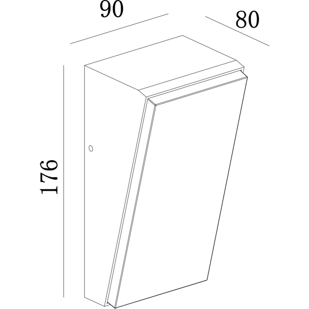 Mantra SOLDEN vanjska zidna LED svjetiljka 9W 3000K IP65 TAMNO SIVA