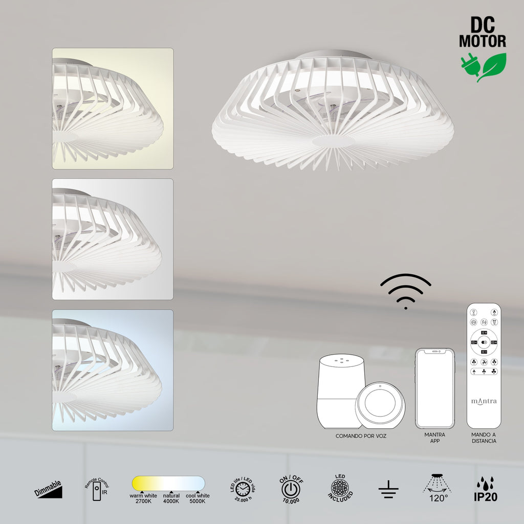 Mantra HIMALAYA LED stropni ventilator 63cm BIJELI