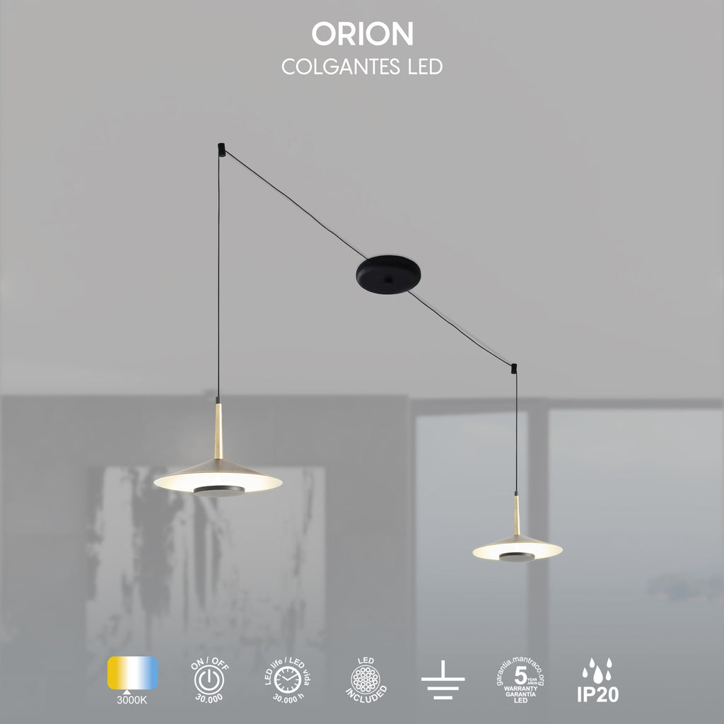 Mantra ORION LED Viseća lampa 16W 3000K CRNA