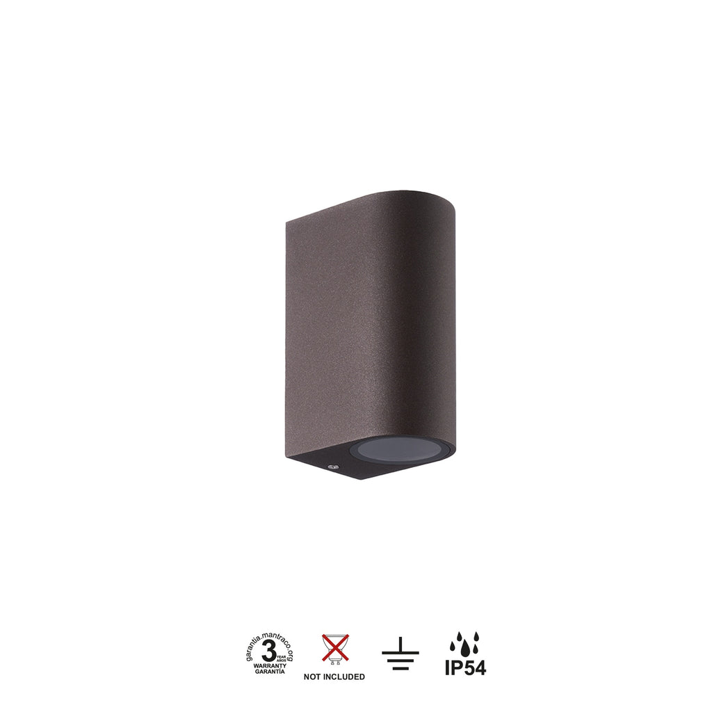 Mantra KANDANCHU vanjska zidna svjetiljka 2xGU10 IP54 150MM ZAOBLJENA SMEĐA
