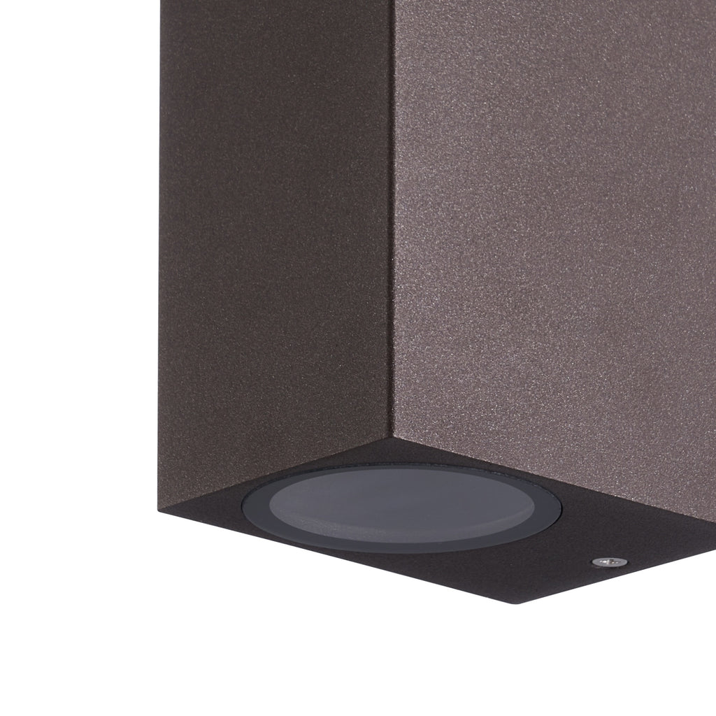 Mantra KANDANCHU vanjska zidna svjetiljka 2xGU10 IP54 150MM PRAVOKUTNA SMEĐA
