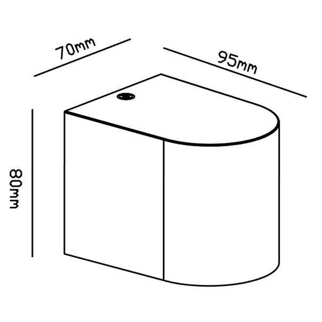 Mantra KANDANCHU vanjska zidna svjetiljka 1xGU10 IP54 80MM ZAOBLJENA SMEĐA