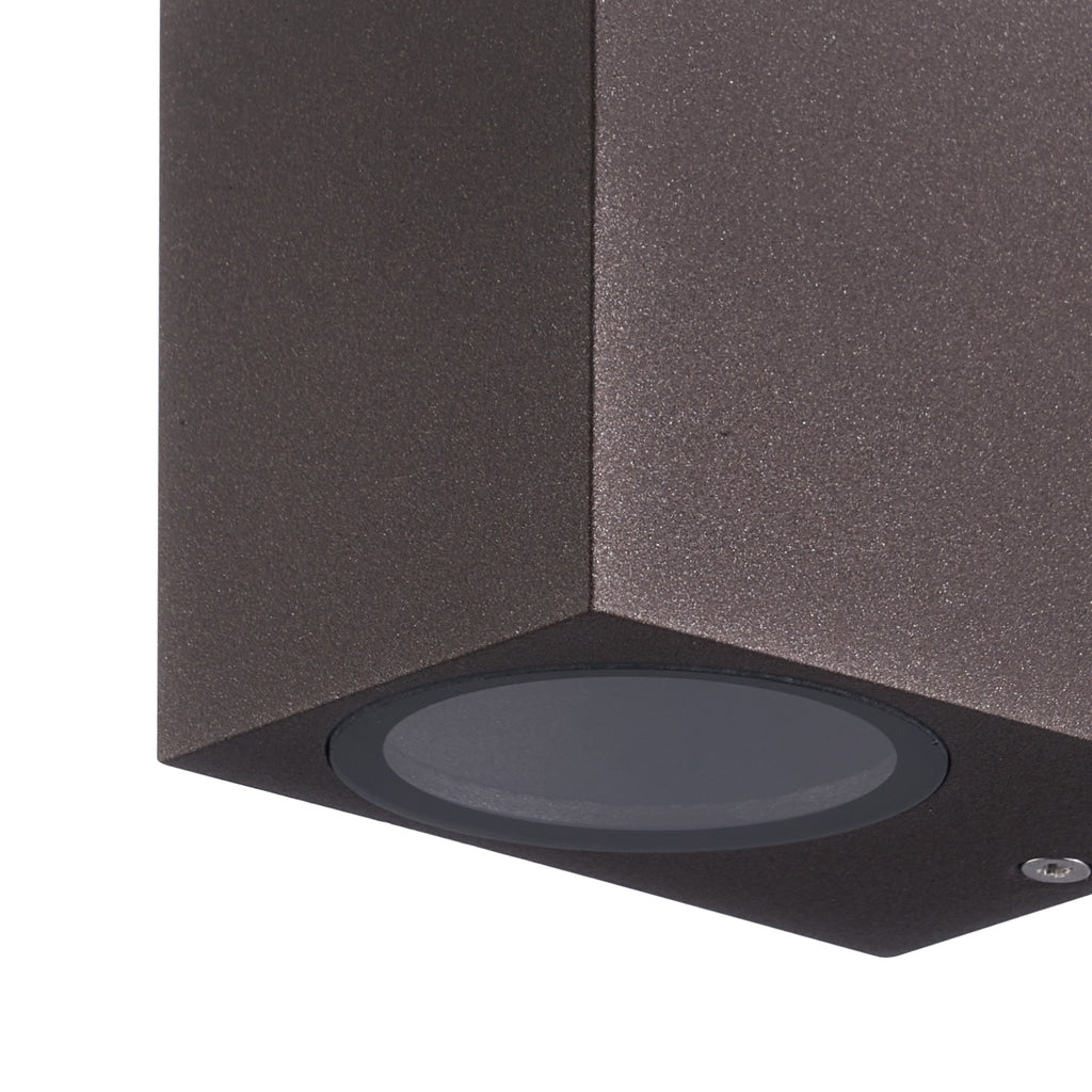 Mantra KANDANCHU vanjska zidna svjetiljka 1xGU10 IP54 80MM PRAVOKUTNA SMEĐA