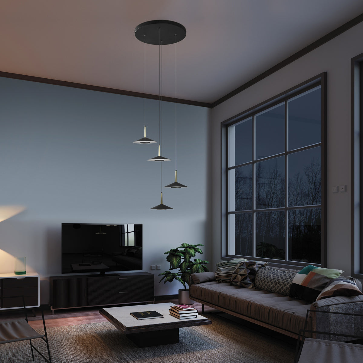 Mantra ORION LED Viseća lampa 32W 3000K Ø500mm CRNA