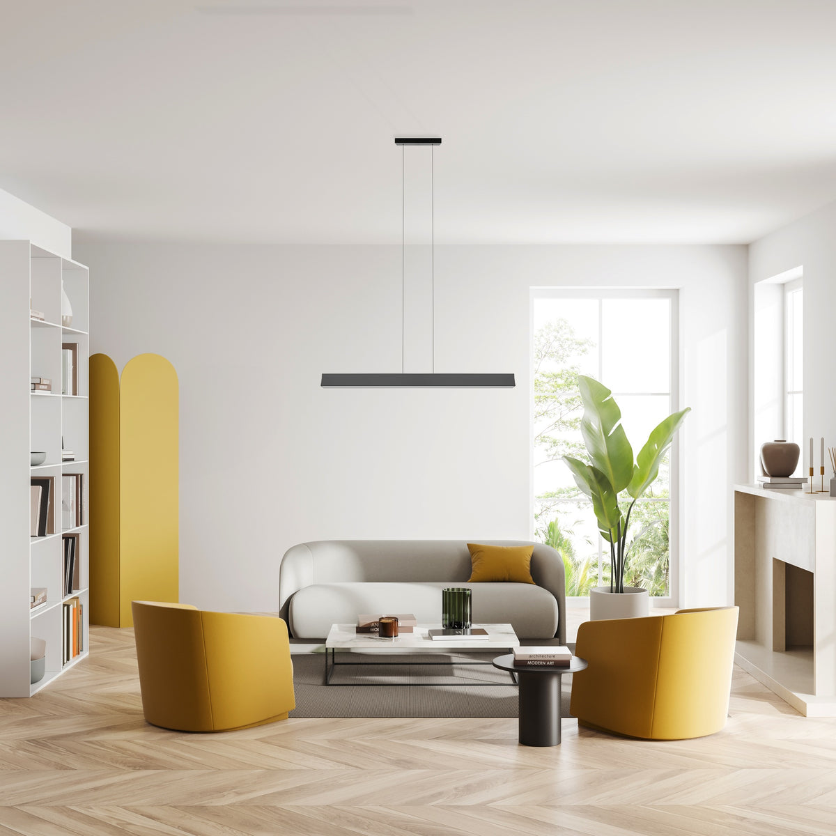 Mantra HANOK linearna svjetiljka LED 38W 4000K 110º 120cm, CRNA
