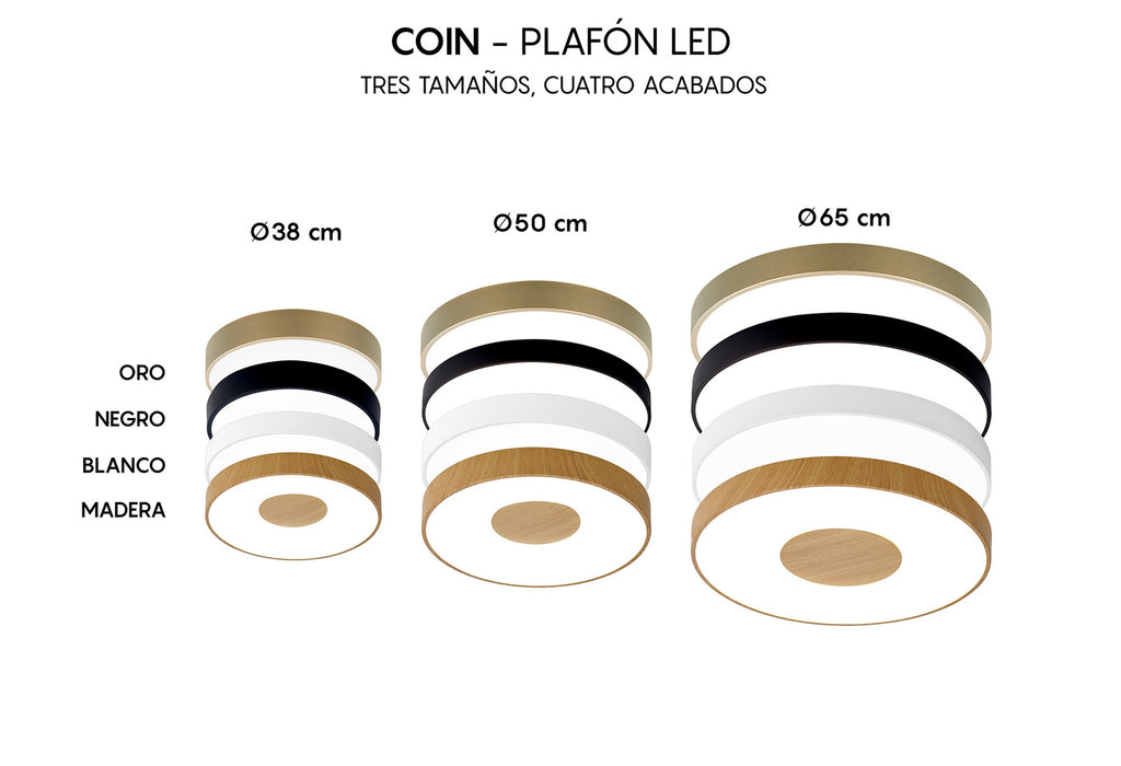 Mantra COIN DIMABILNA stropna svjetiljka LED 56W CCT 38CM CRNA