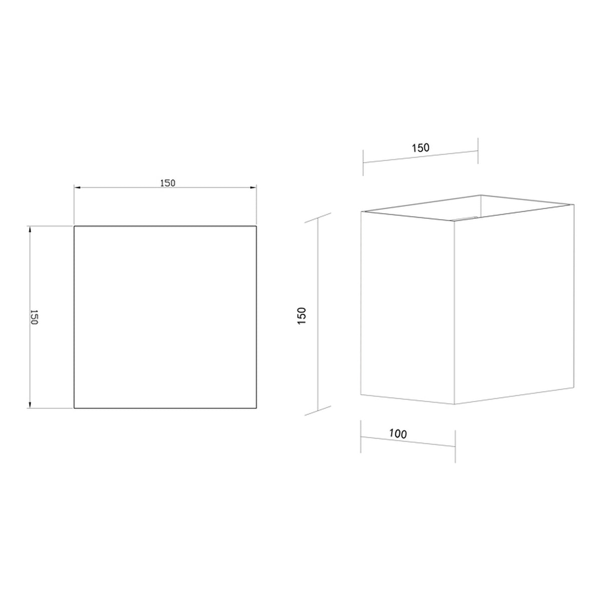 Mantra DAVOS vanjska zidna LED svjetiljka 20W 4000K IP65 150MM BIJELA