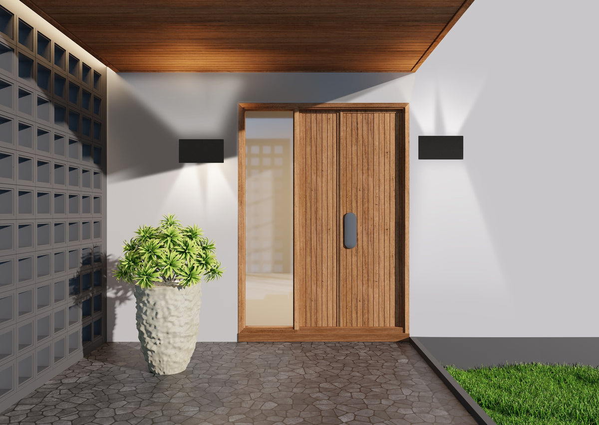 Mantra DAVOS vanjska zidna LED svjetiljka 24W 4000K IP54 200MM CRNA