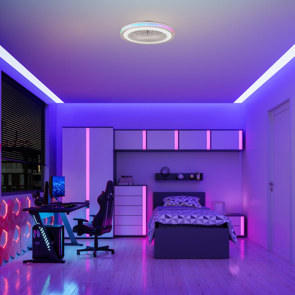 Mantra GAMER LED stropni ventilator 56cm BIJELI