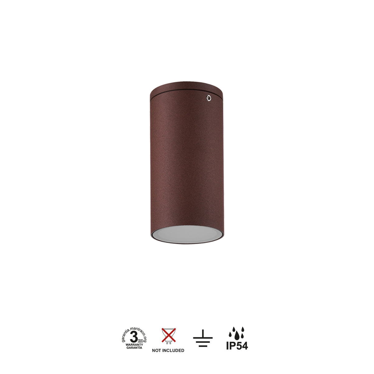 Mantra KANDANCHU vanjska stropna svjetiljka 1xGU10 IP54 Ø60MM SMEĐA