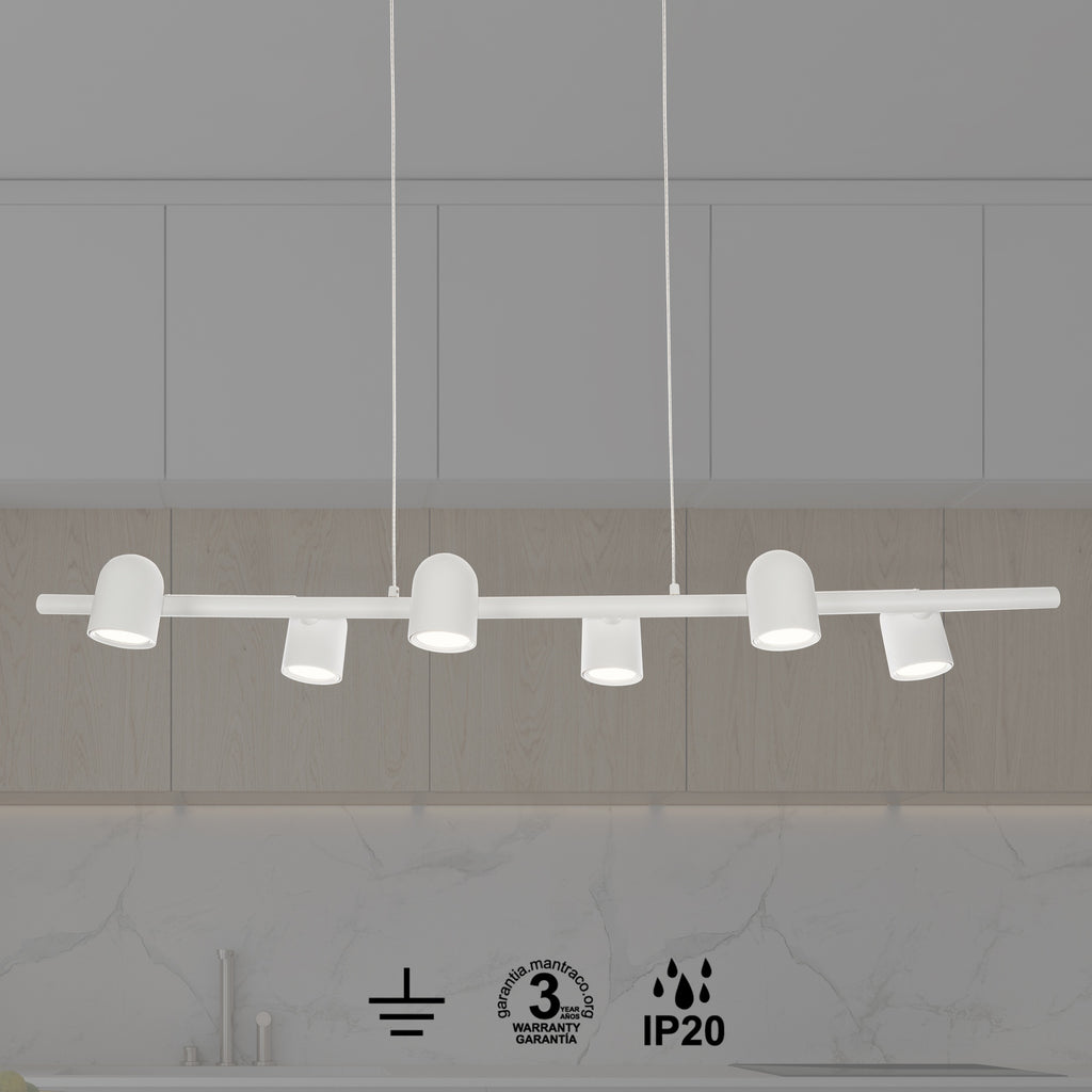 Mantra IOS viseća svjetiljka 6xGU10 1000mm BIJELA