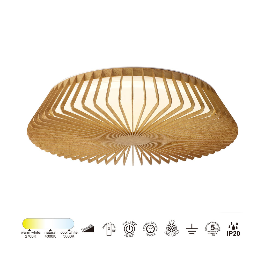 Mantra HIMALAYA DIMABILNA stropna svjetiljka LED 80W 63CM CCT DRVO