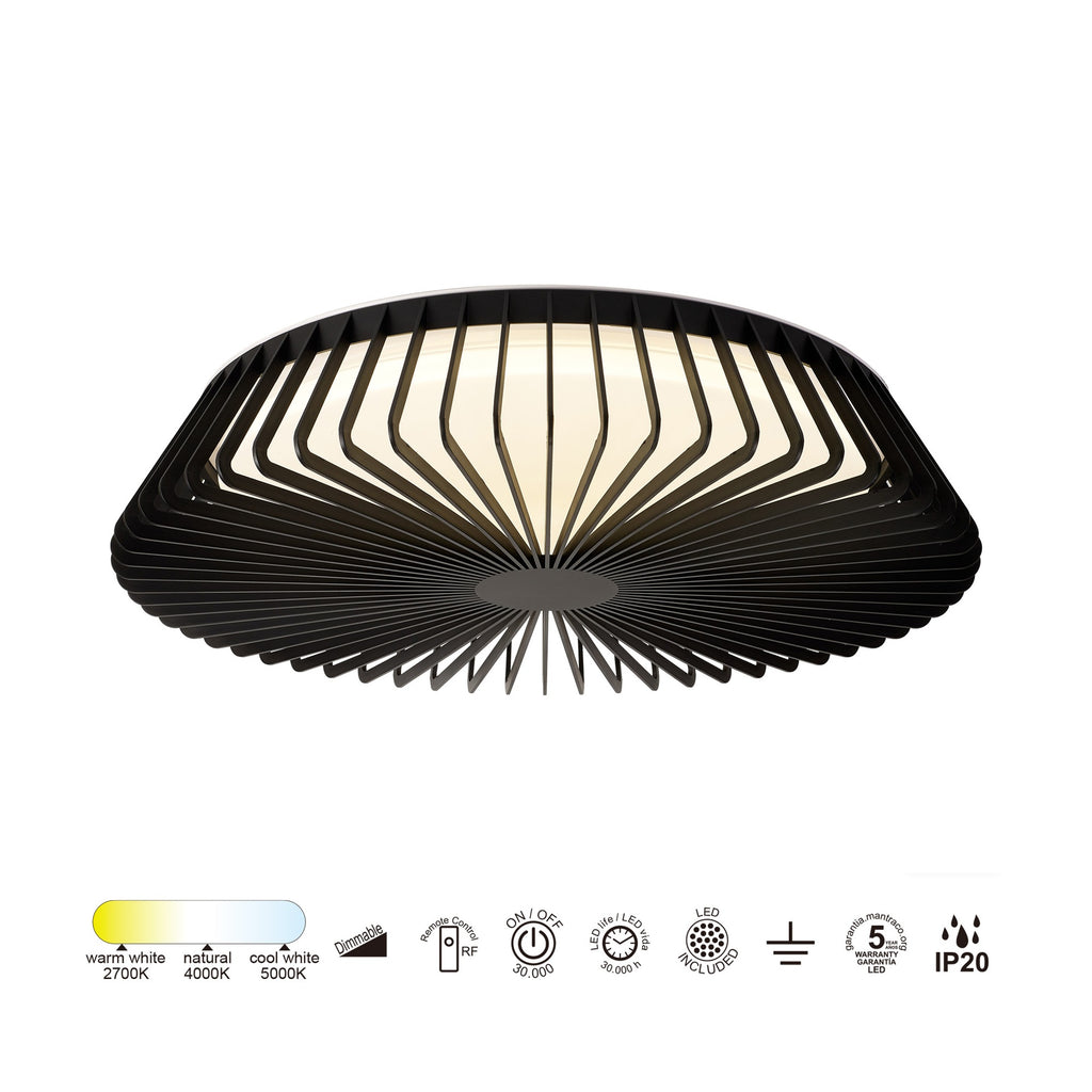 Mantra HIMALAYA DIMABILNA stropna svjetiljka LED 80W 63CM CCT CRNA