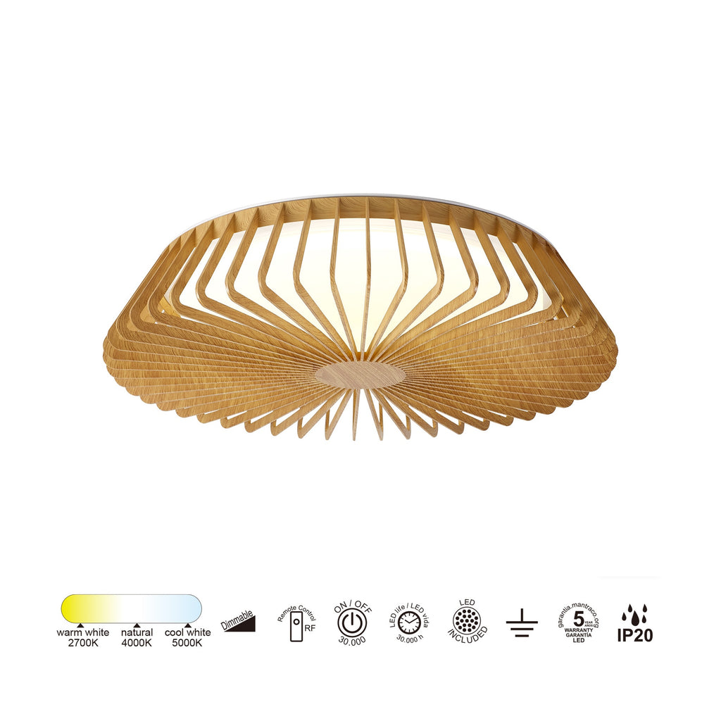 Mantra HIMALAYA DIMABILNA stropna svjetiljka LED 56W 53CM CCT DRVO