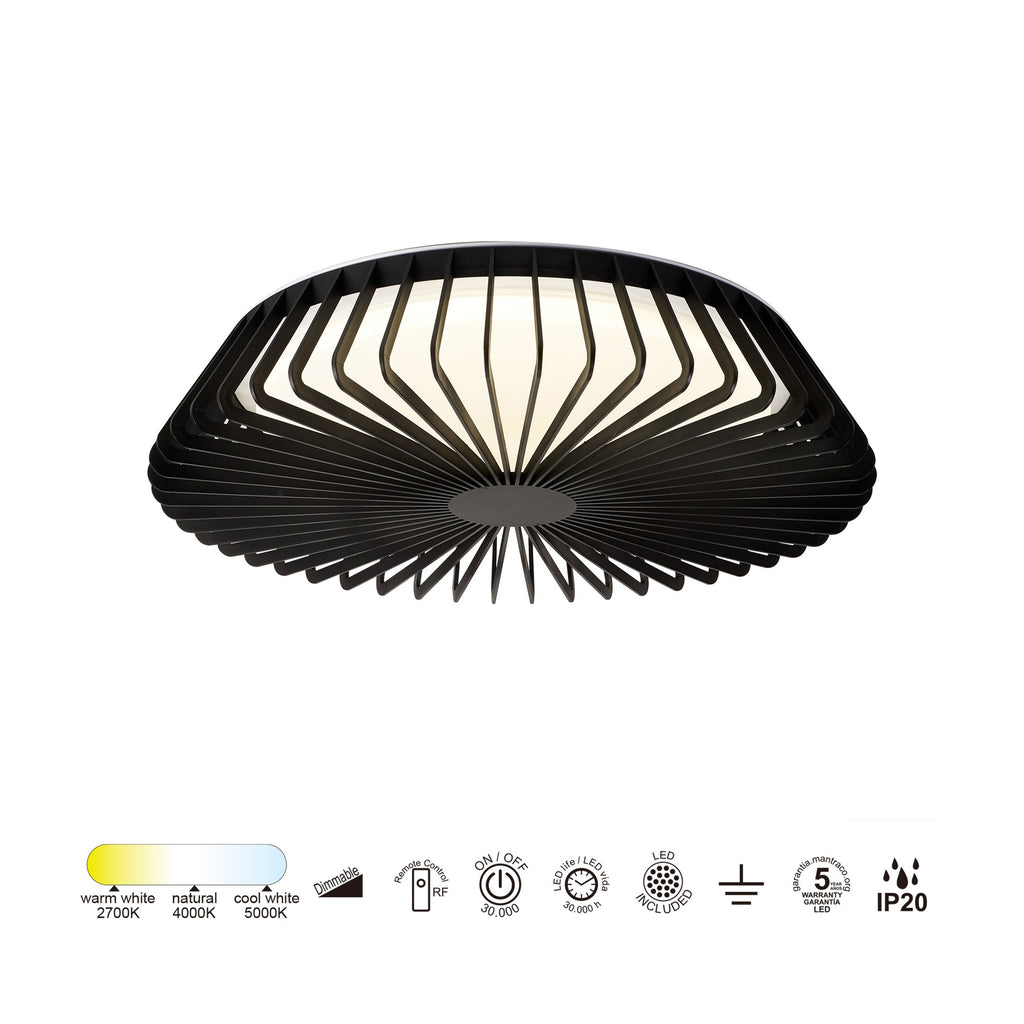 Mantra HIMALAYA DIMABILNA stropna svjetiljka LED 56W 53CM CCT CRNA