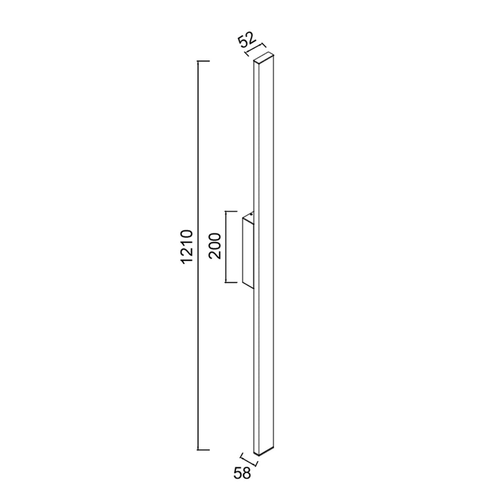 Mantra LOTUS vanjska zidna LED svjetiljka 20W 3000K IP54 1410MM CRNA