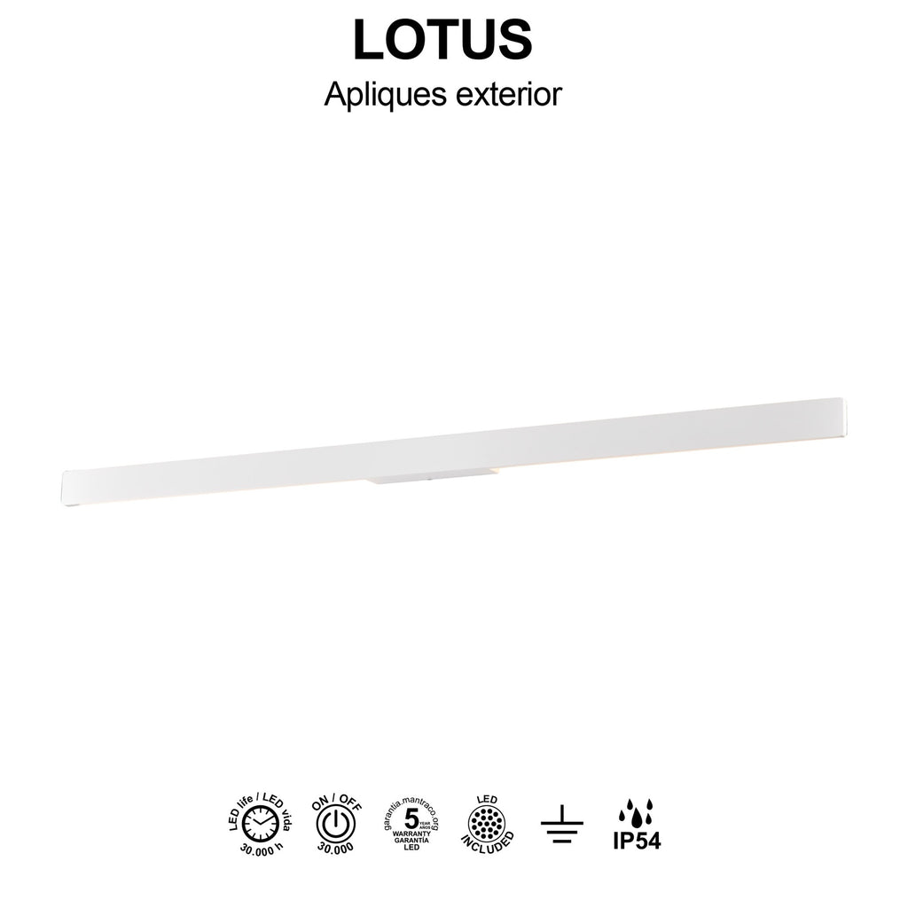 Mantra LOTUS vanjska zidna LED svjetiljka 24W 3000K IP54 1410MM BIJELA