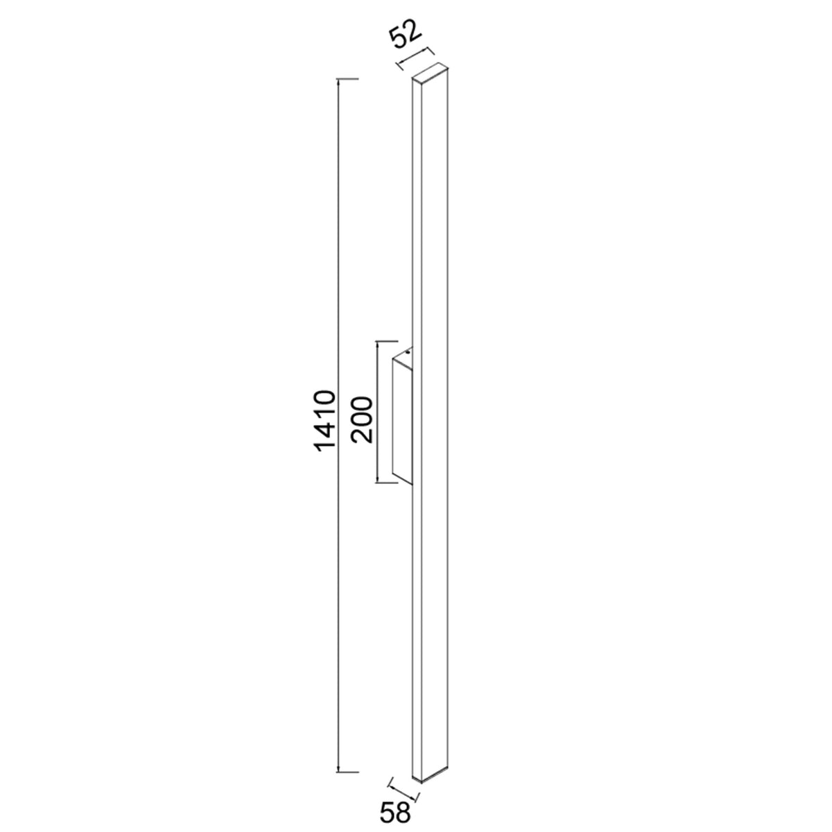 Mantra LOTUS vanjska zidna LED svjetiljka 24W 3000K IP54 1410MM BIJELA