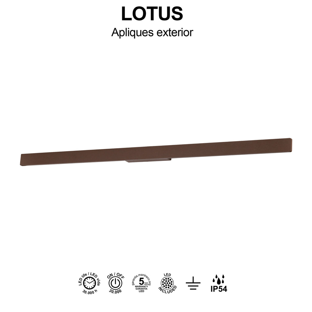 Mantra LOTUS vanjska zidna LED svjetiljka 24W 3000K IP54 1410MM SMEĐA