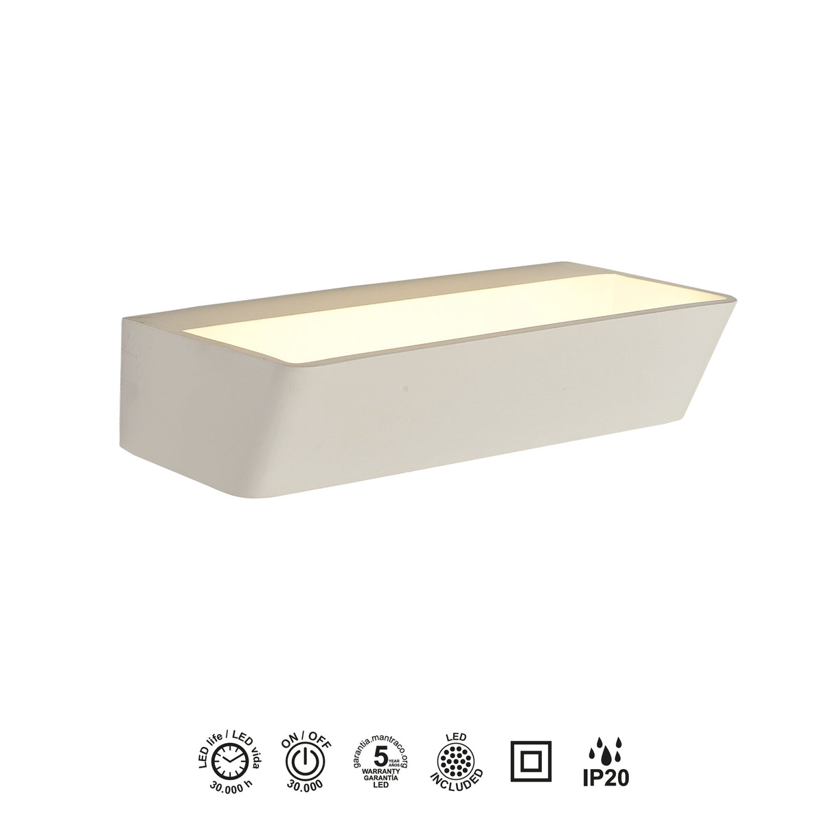 Mantra ALTEA LED ZIDNA SVJETILJKA 21W 3000K 220MM BIJELA