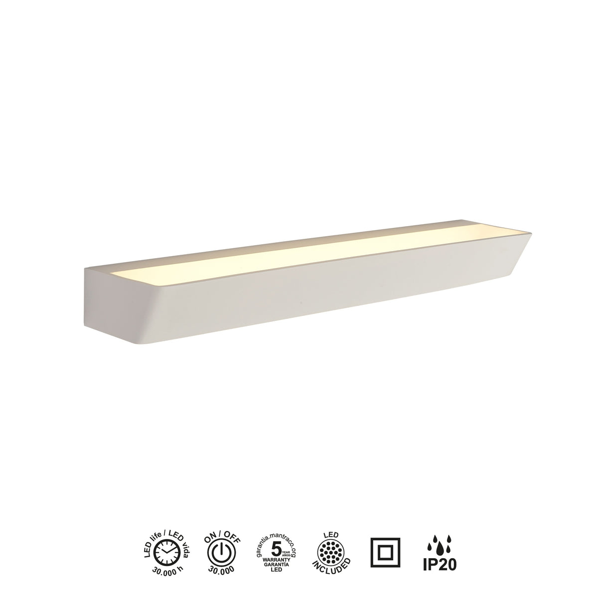 Mantra ALTEA LED ZIDNA SVJETILJKA 40W 4000K 500MM BIJELA