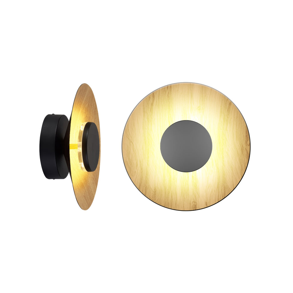 Mantra ORION LED Zidna lampa 8W 3000K Ø250mm CRNA/DRVO