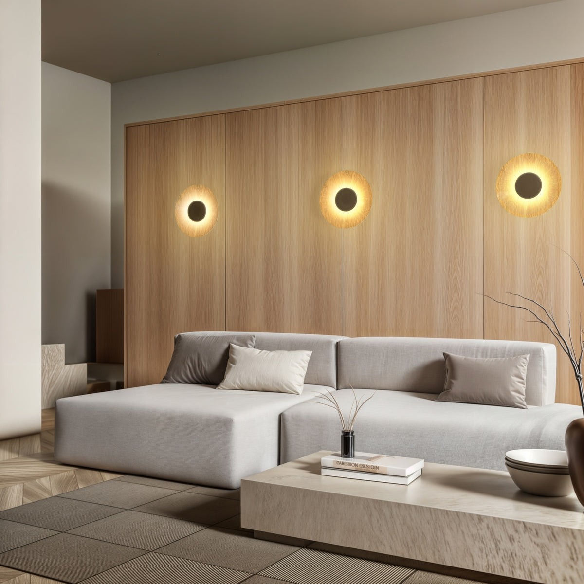 Mantra ORION LED Zidna lampa 20W 3000K Ø400mm CRNA/DRVO