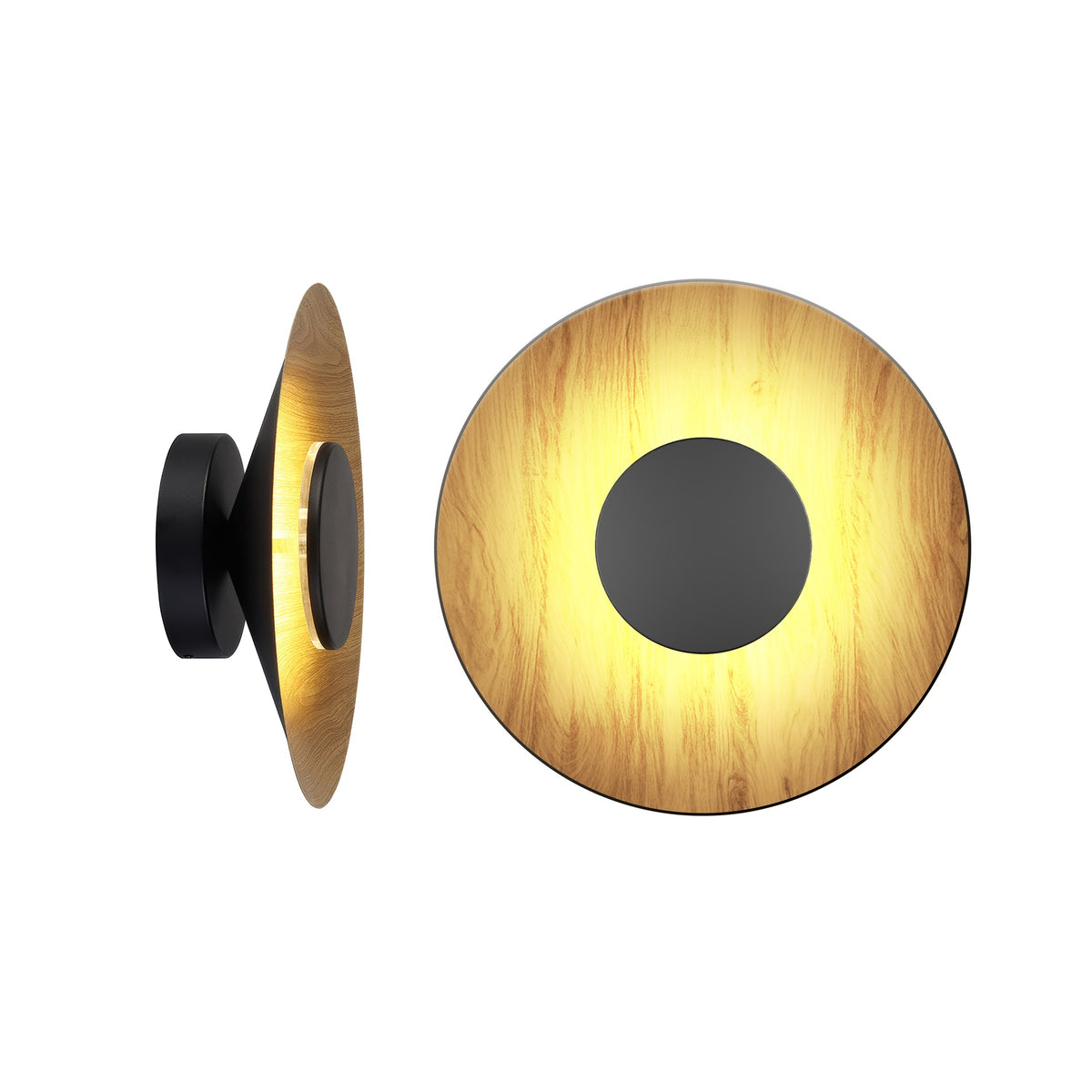 Mantra ORION LED Zidna lampa 20W 3000K Ø400mm CRNA/DRVO