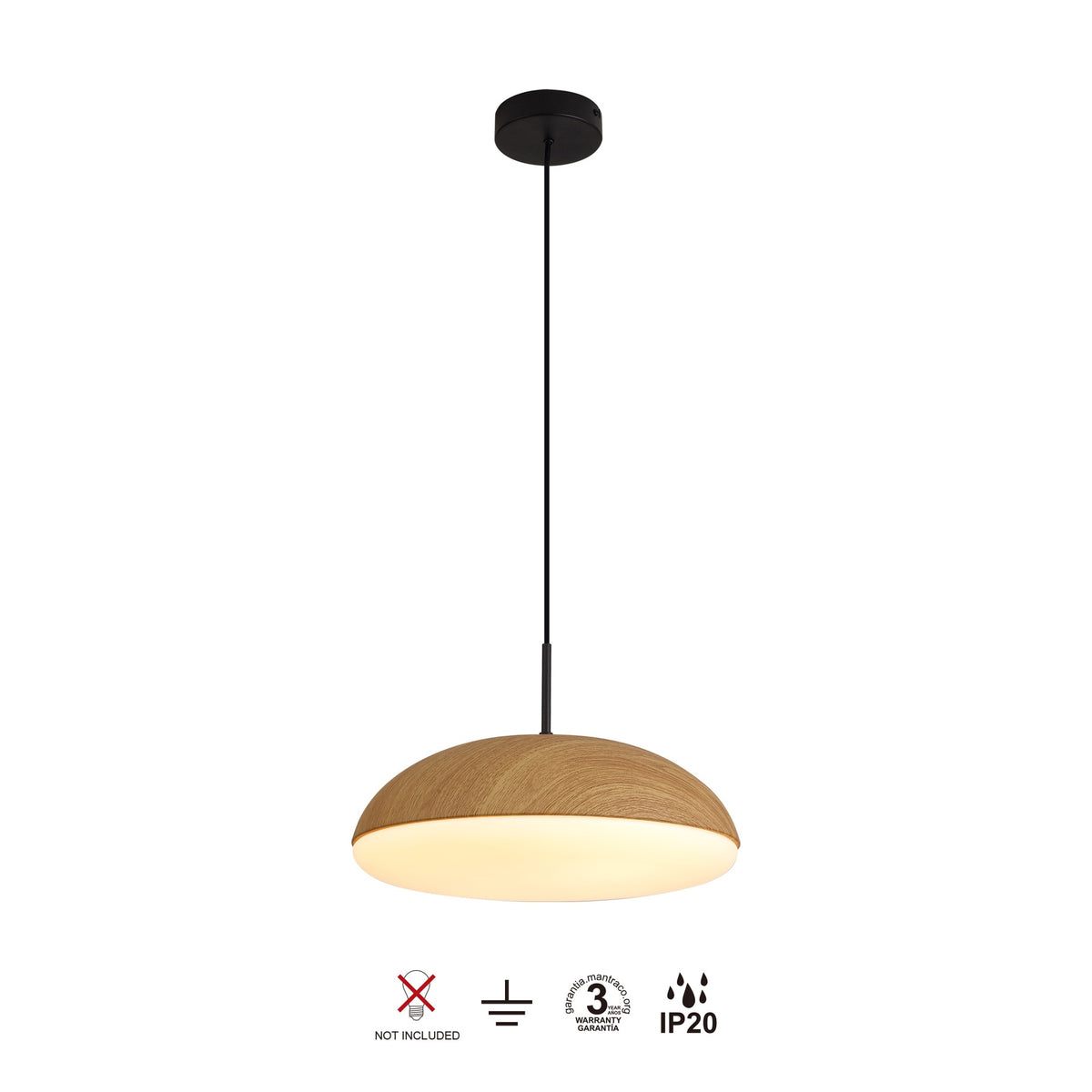 Mantra KAZZ viseća svjetiljka 4xE27 Ø38CM DRVO