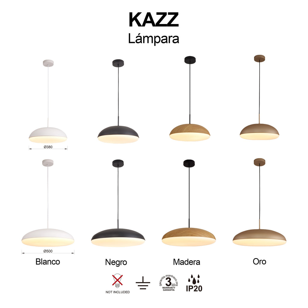 Mantra KAZZ viseća svjetiljka 6xE27 Ø50CM DRVO