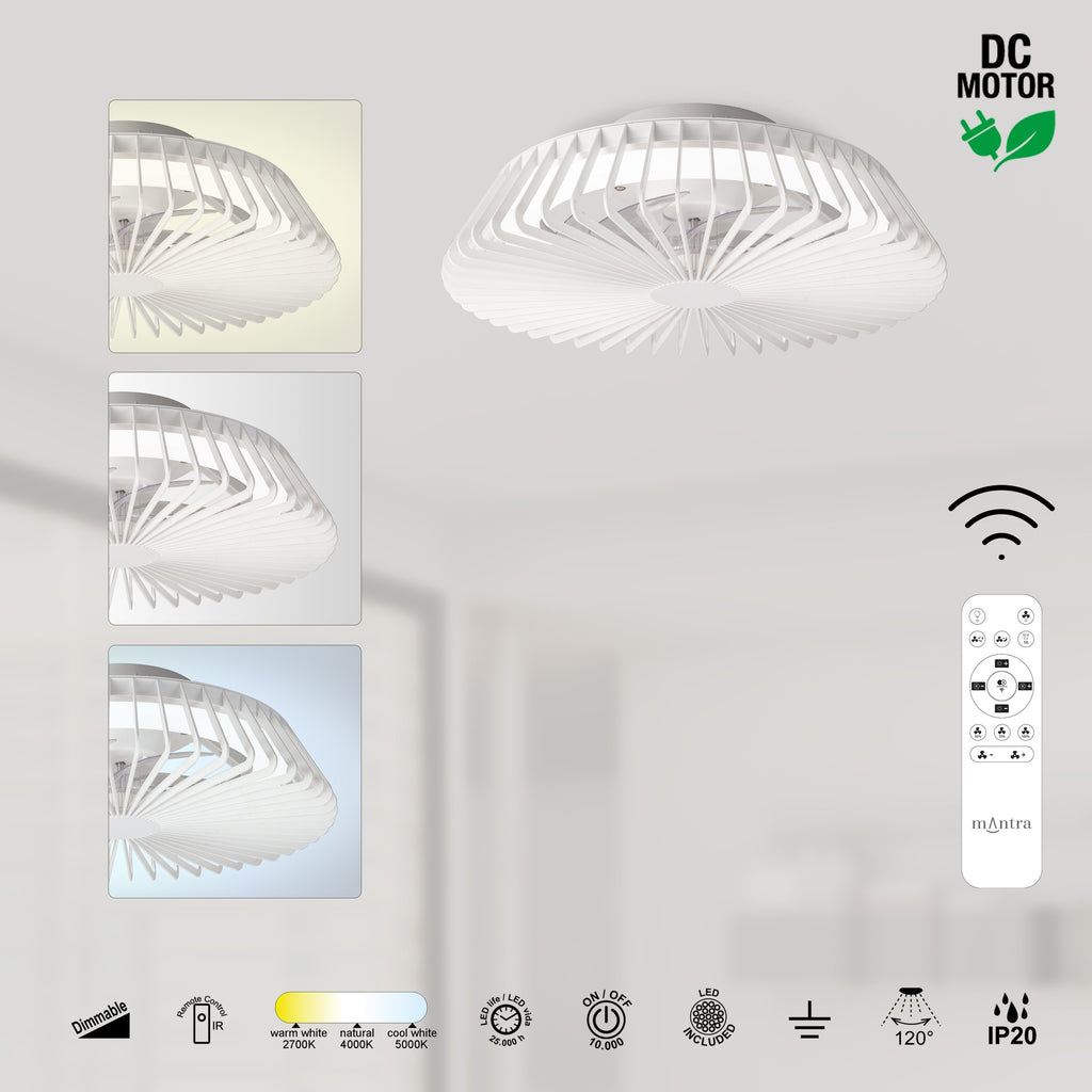 Mantra HIMALAYA MINI LED stropni ventilator 53cm BIJELI