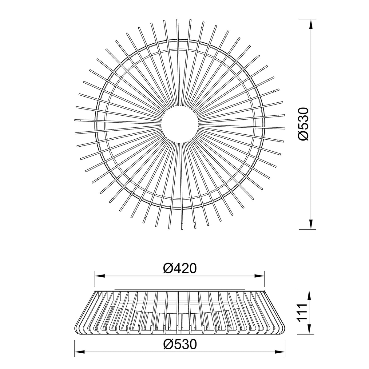 Mantra HIMALAYA MINI LED stropni ventilator 53cm BIJELI