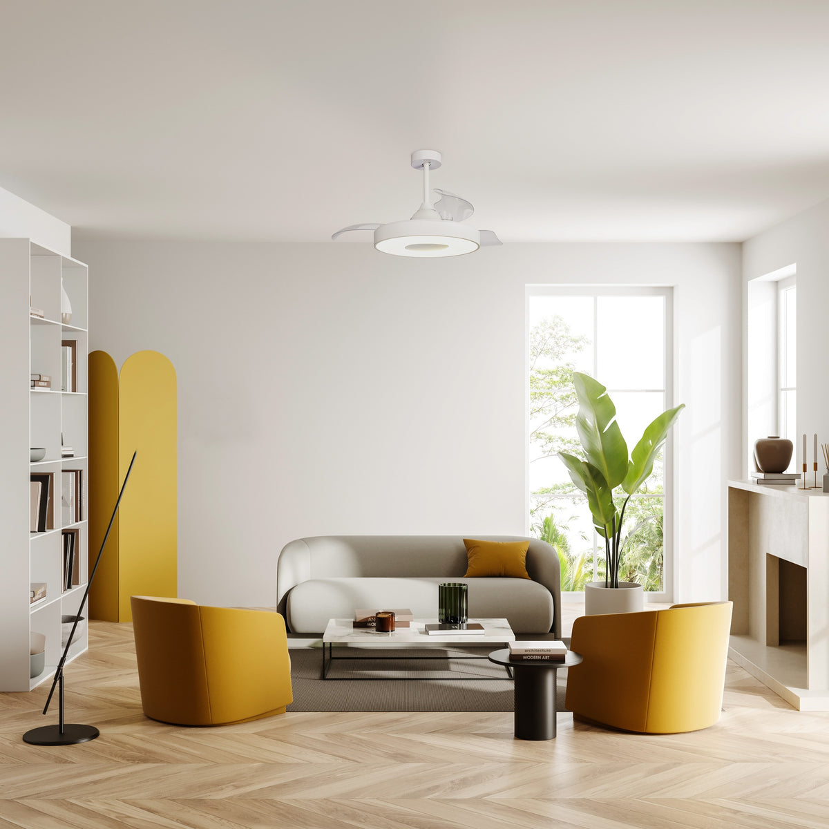Mantra COIN FAN PAMETNI LED stropni ventilator 106.2cm BIJELI
