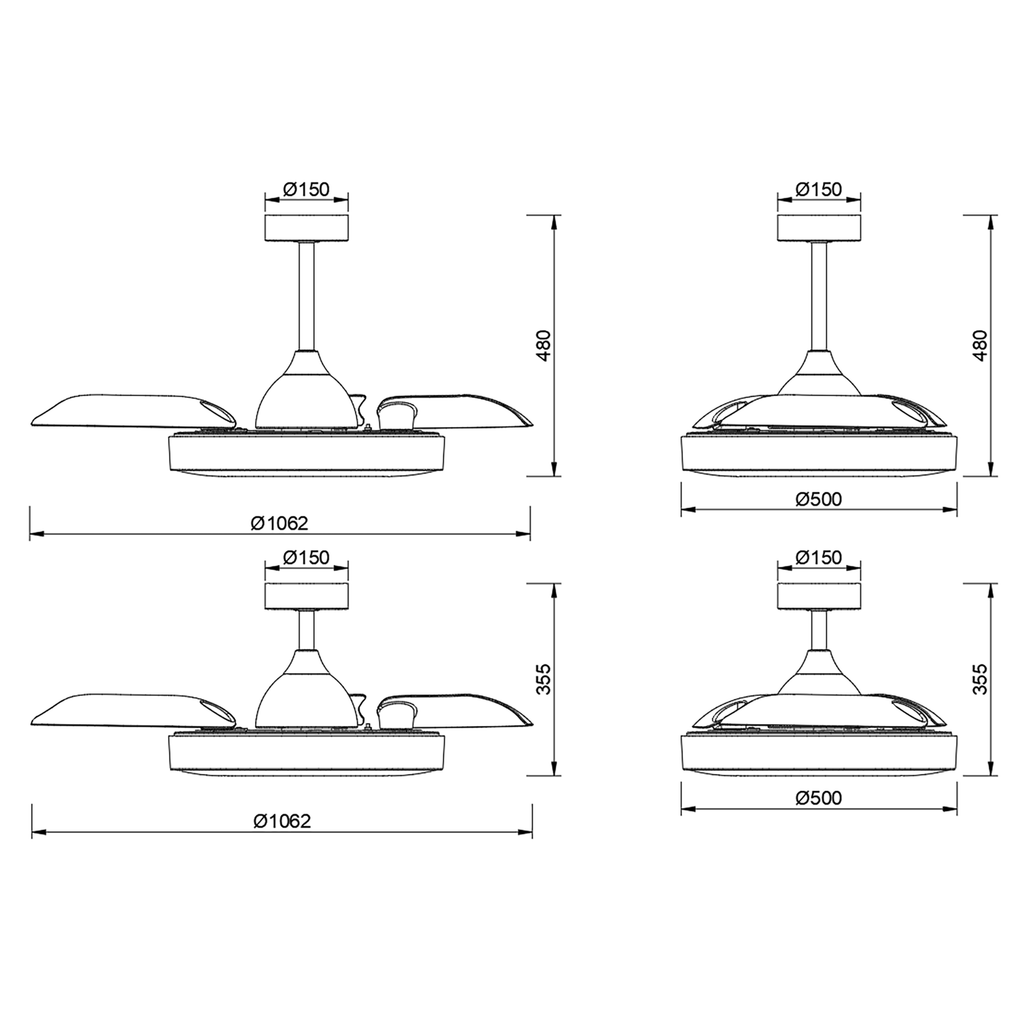 Mantra COIN FAN PAMETNI LED stropni ventilator 106.2cm BIJELI