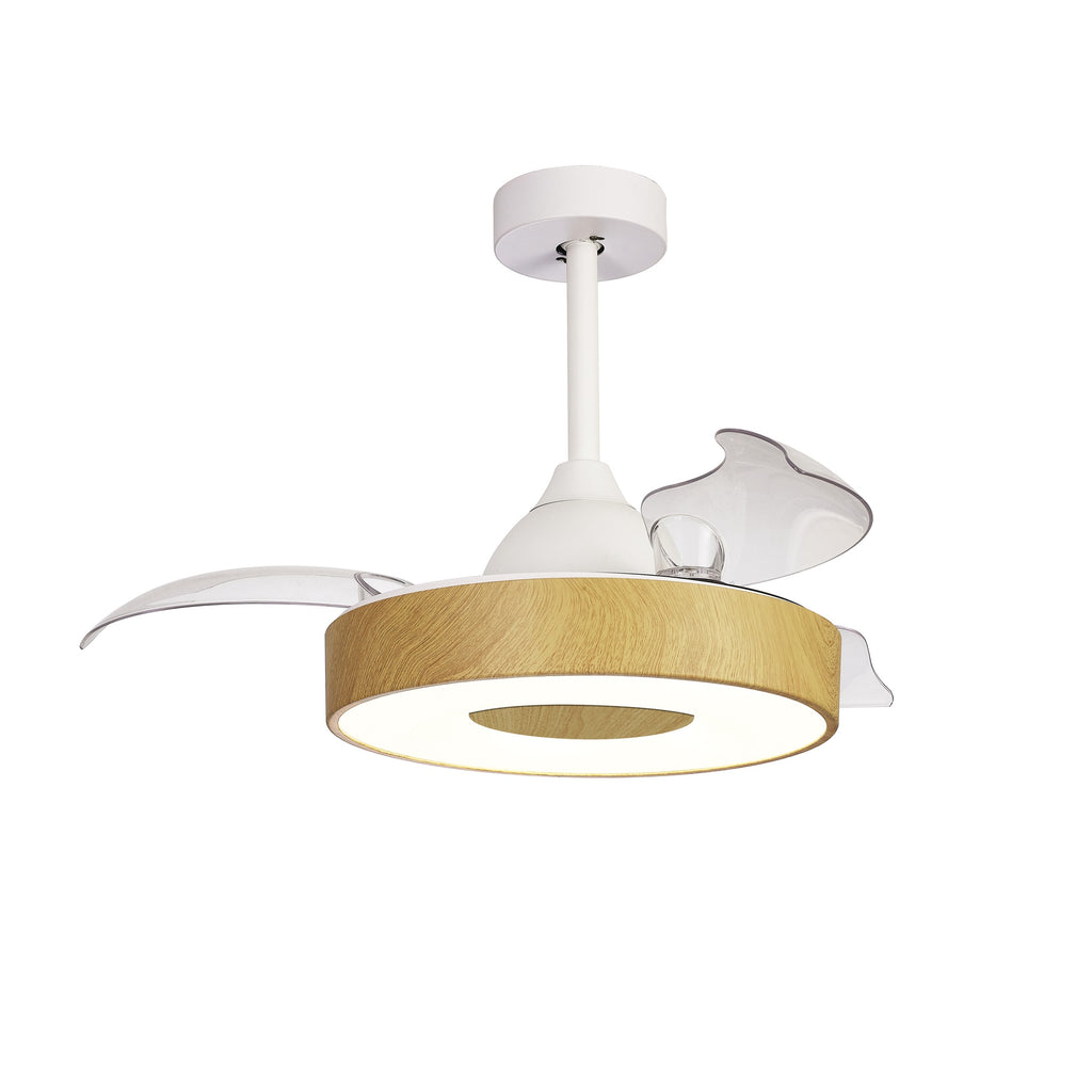 Mantra COIN FAN MINI PAMETNI LED stropni ventilator 91cm DRVO/BIJELA